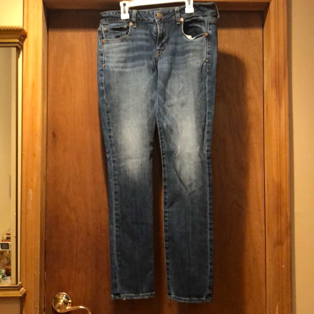 American Eagle skinny jeans.